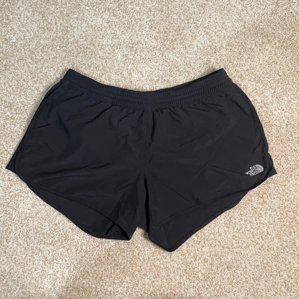 North Face black running shorts